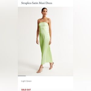 Abercrombie & Fitch Strapless Satin Dress / NWT